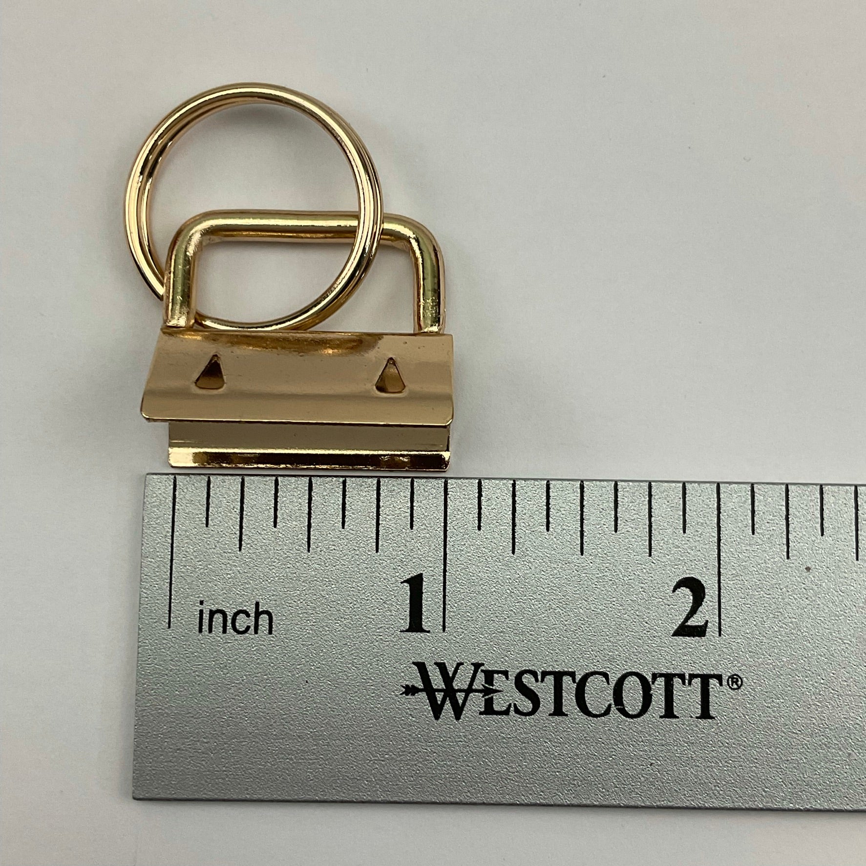 1" Gold Key fob Hardware (10 Pack)