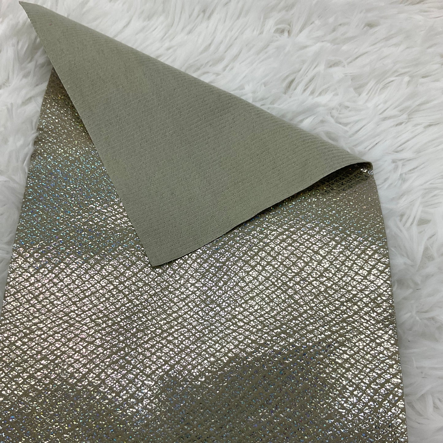 Gray Lattice Glitter Super Flexible Thin Fabric Sheet
