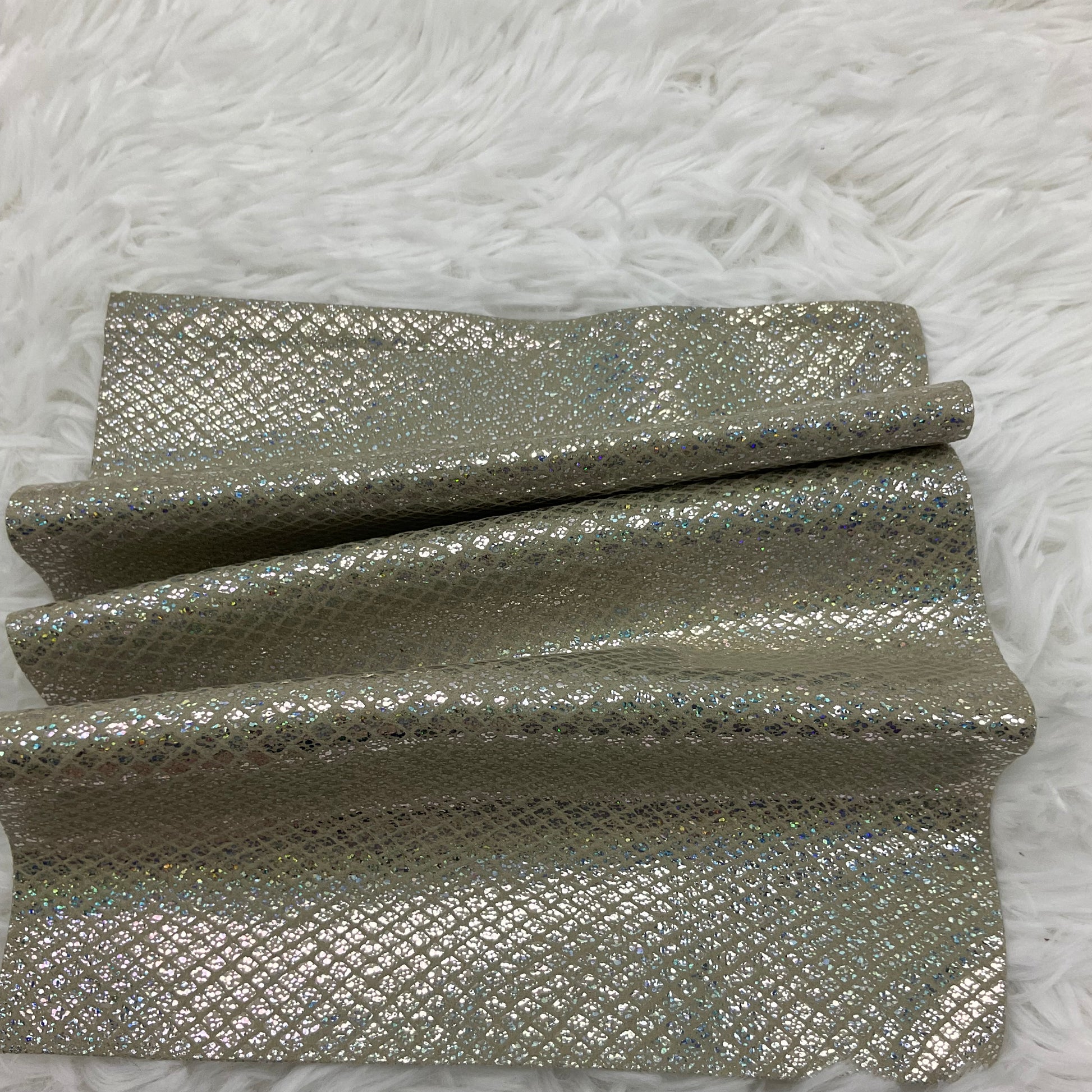 Gray Lattice Glitter Super Flexible Thin Fabric Sheet