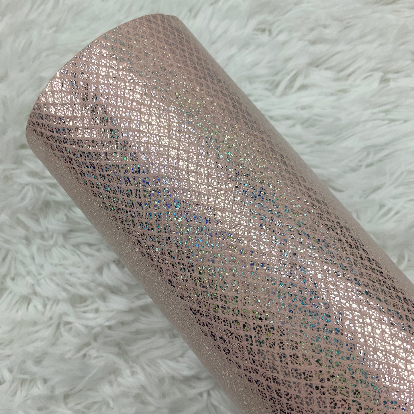 Light Pink Lattice Glitter Super Flexible Thin Fabric Sheet