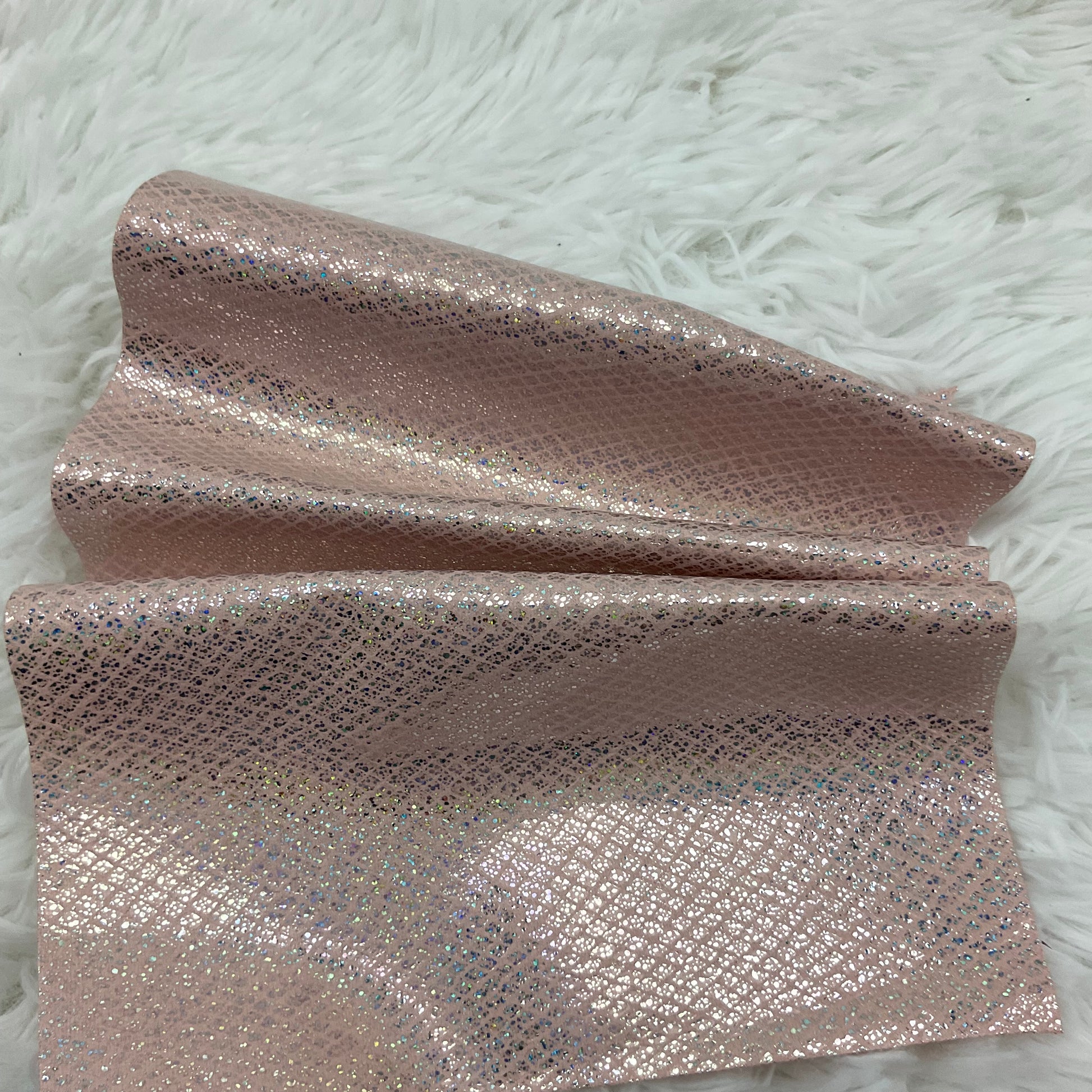 Magenta Red Lattice Glitter Super Flexible Thin Fabric Sheet