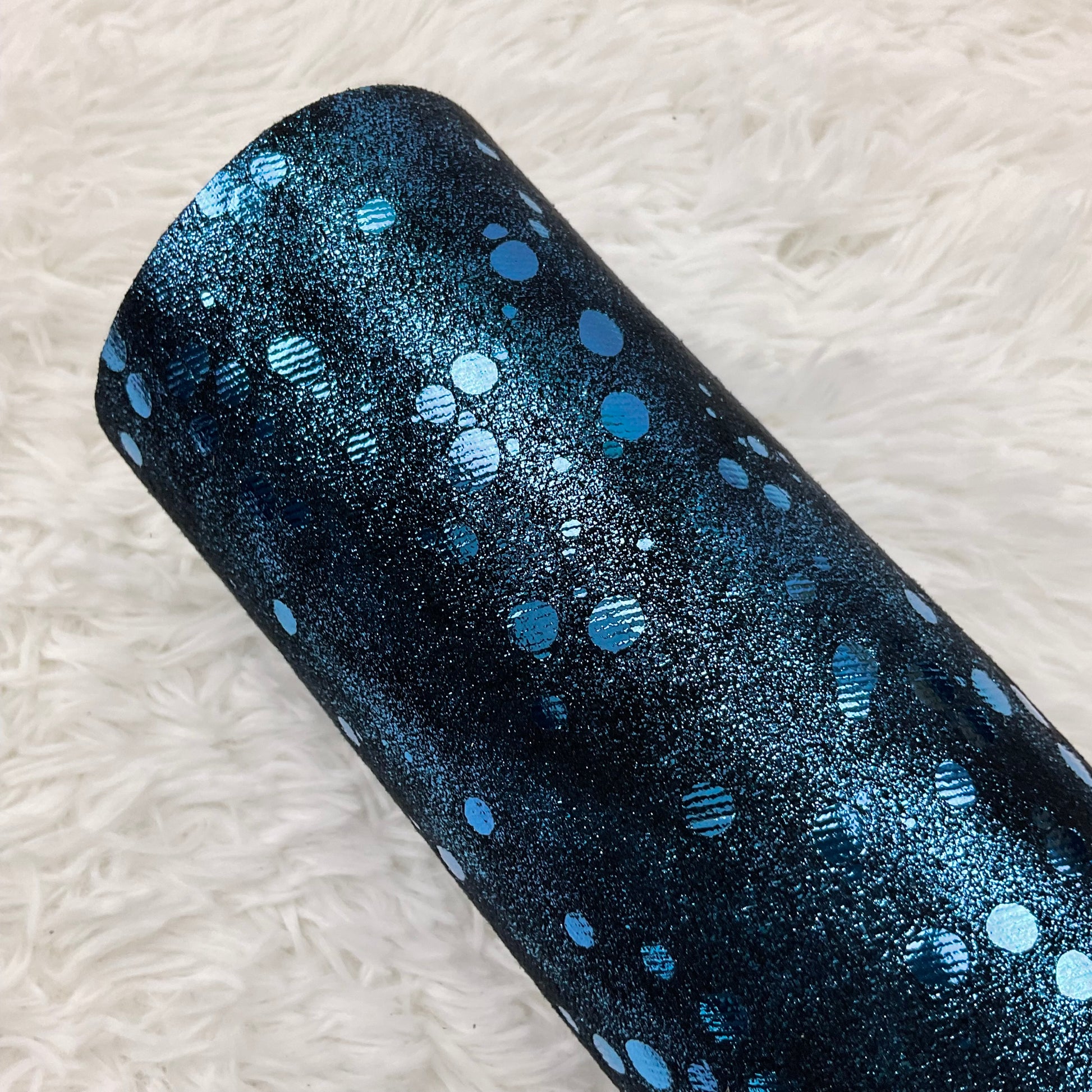 Blue Metallic Point Soft Flexible Fabric with Premium Backing sheet