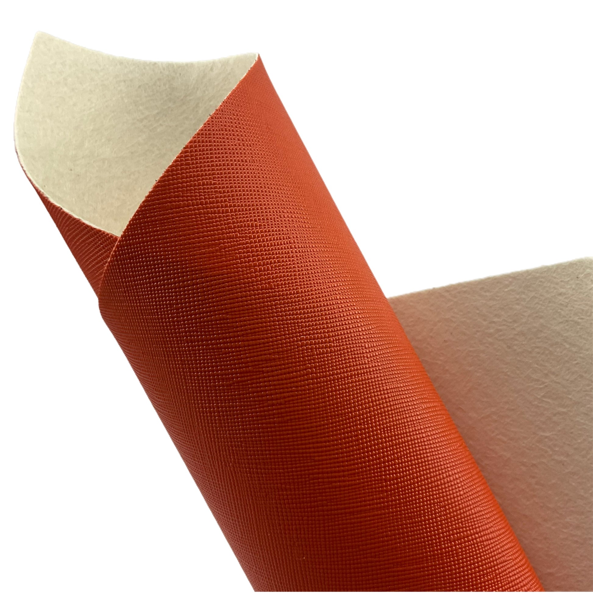 Orange Canvas Faux Leather Sheet