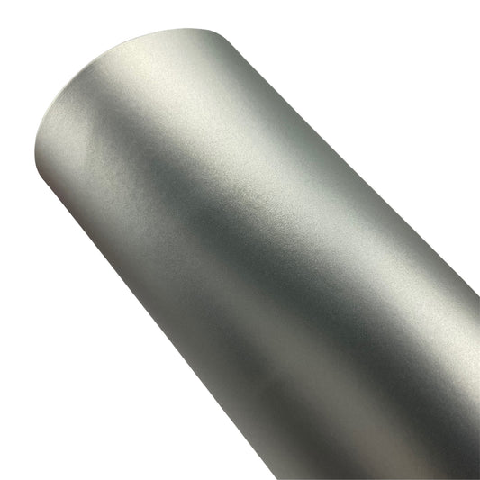 Silver Smooth Patent Faux Leather Sheet