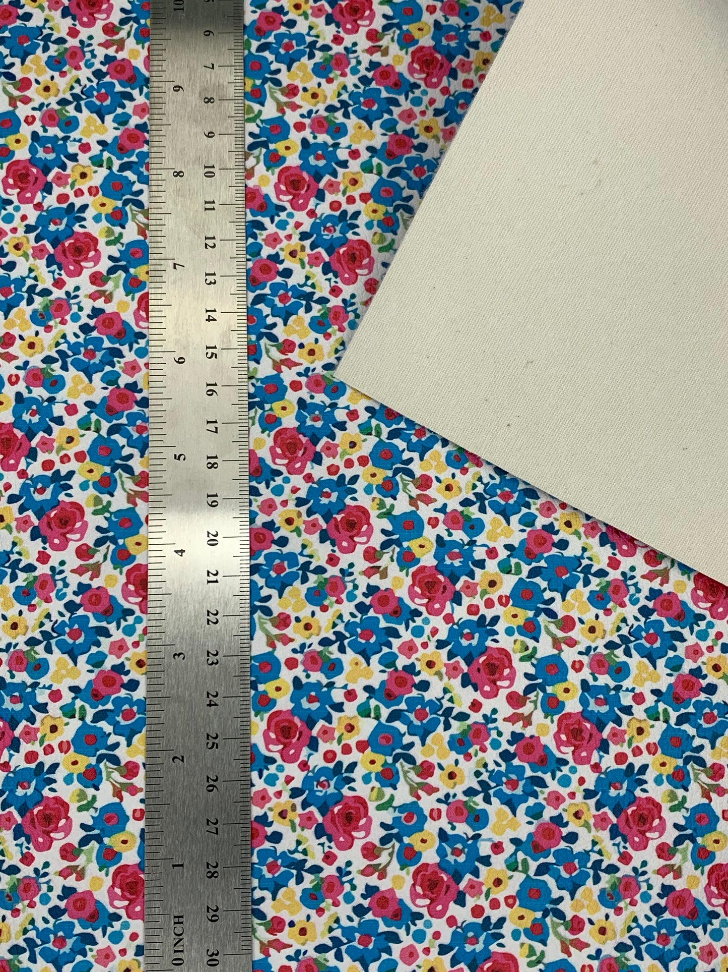 Multicolor Floral Pebble Vegan Leather Sheet