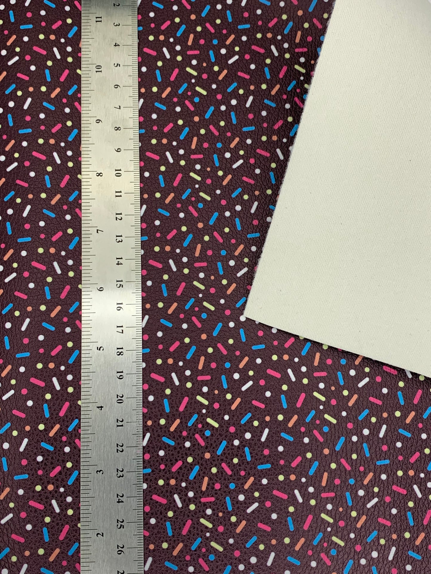 Chocolate Sprinkles Pebble Vegan Leather Sheet
