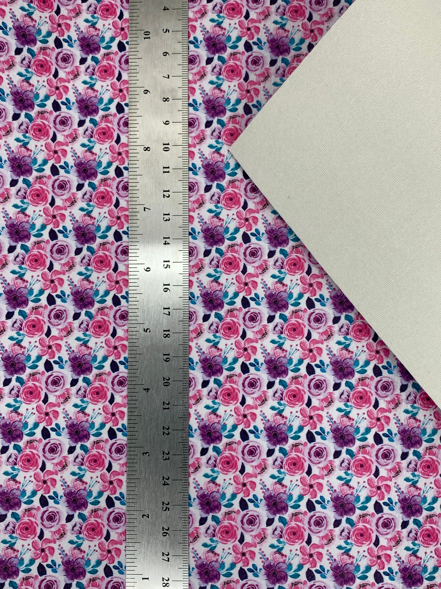 Floral Pebble Vegan Leather Sheet