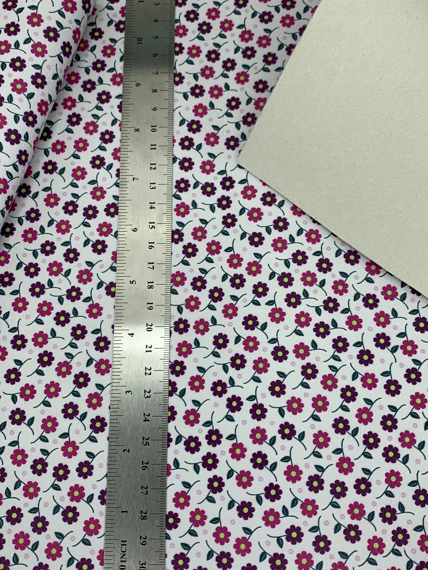 Floral Pebble Vegan Leather Sheet