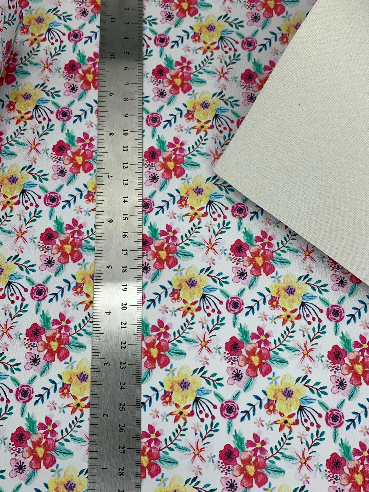 Floral Pebble Vegan Leather Sheet