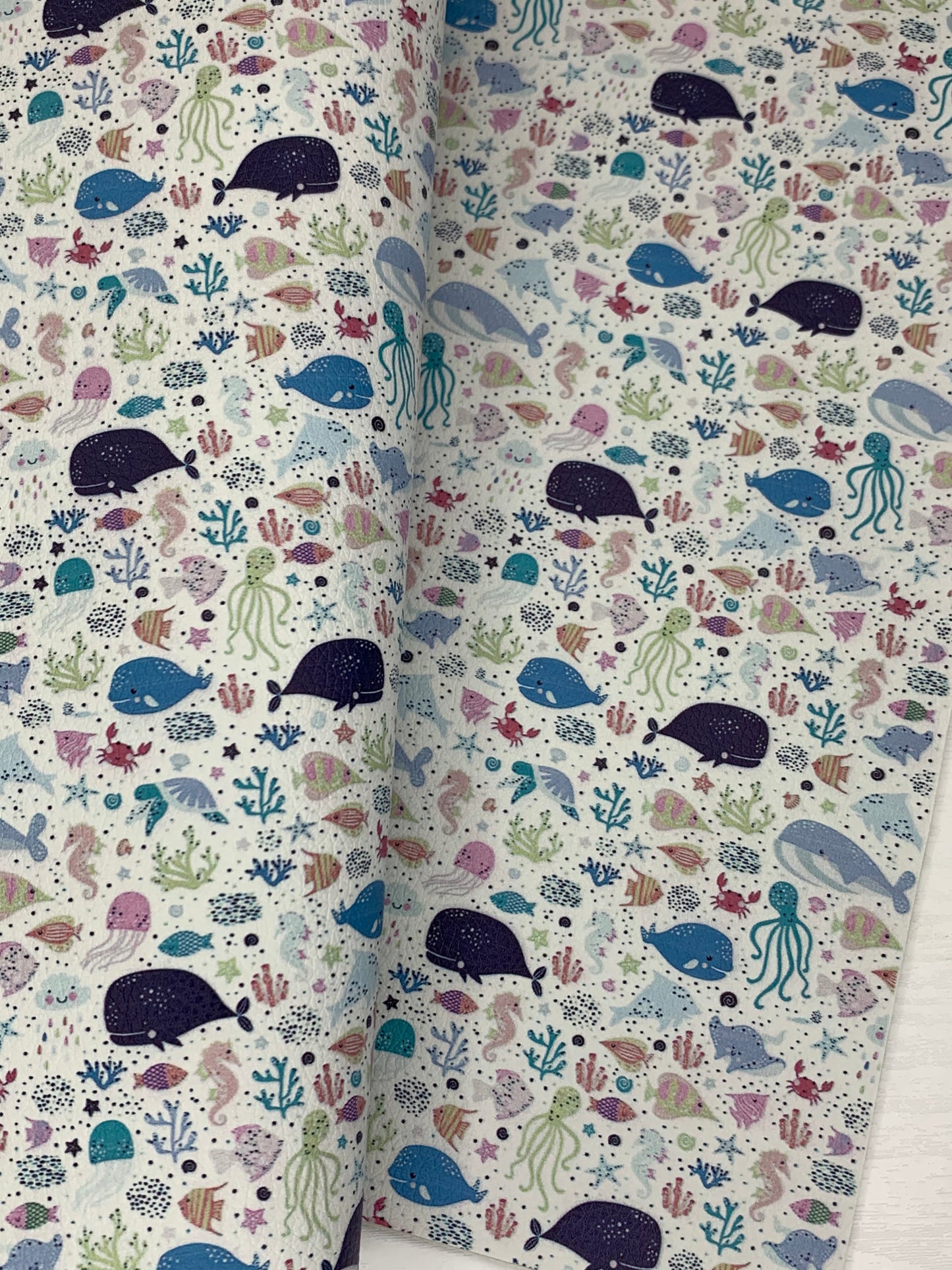 Sea Life Pebble Vegan Leather Sheet
