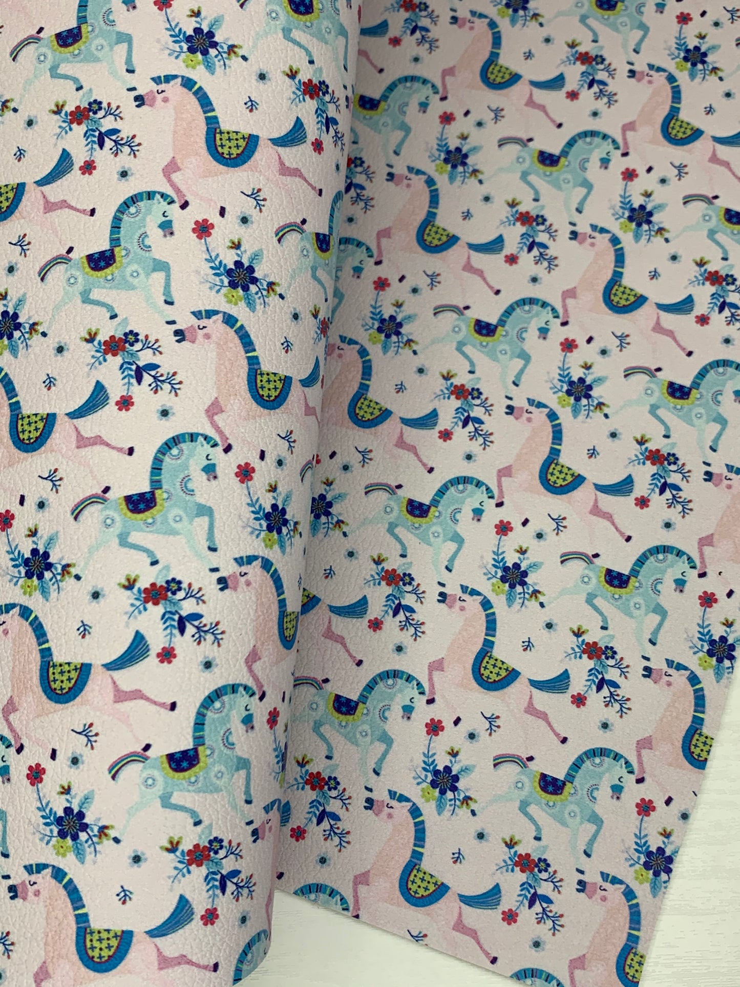 Horses Pebble Vegan Leather Sheet