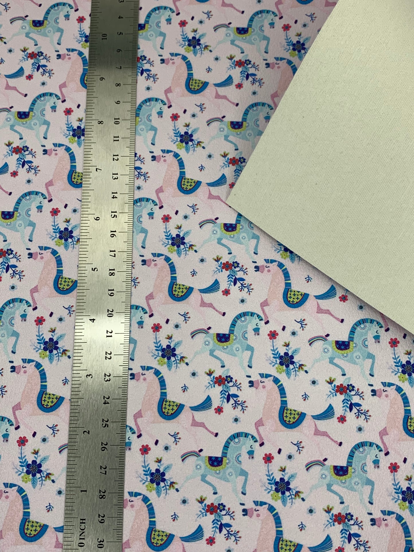 Horses Pebble Vegan Leather Sheet