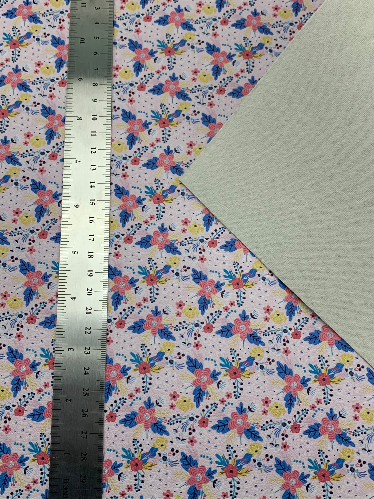 Floral Pebble Vegan Leather Sheet