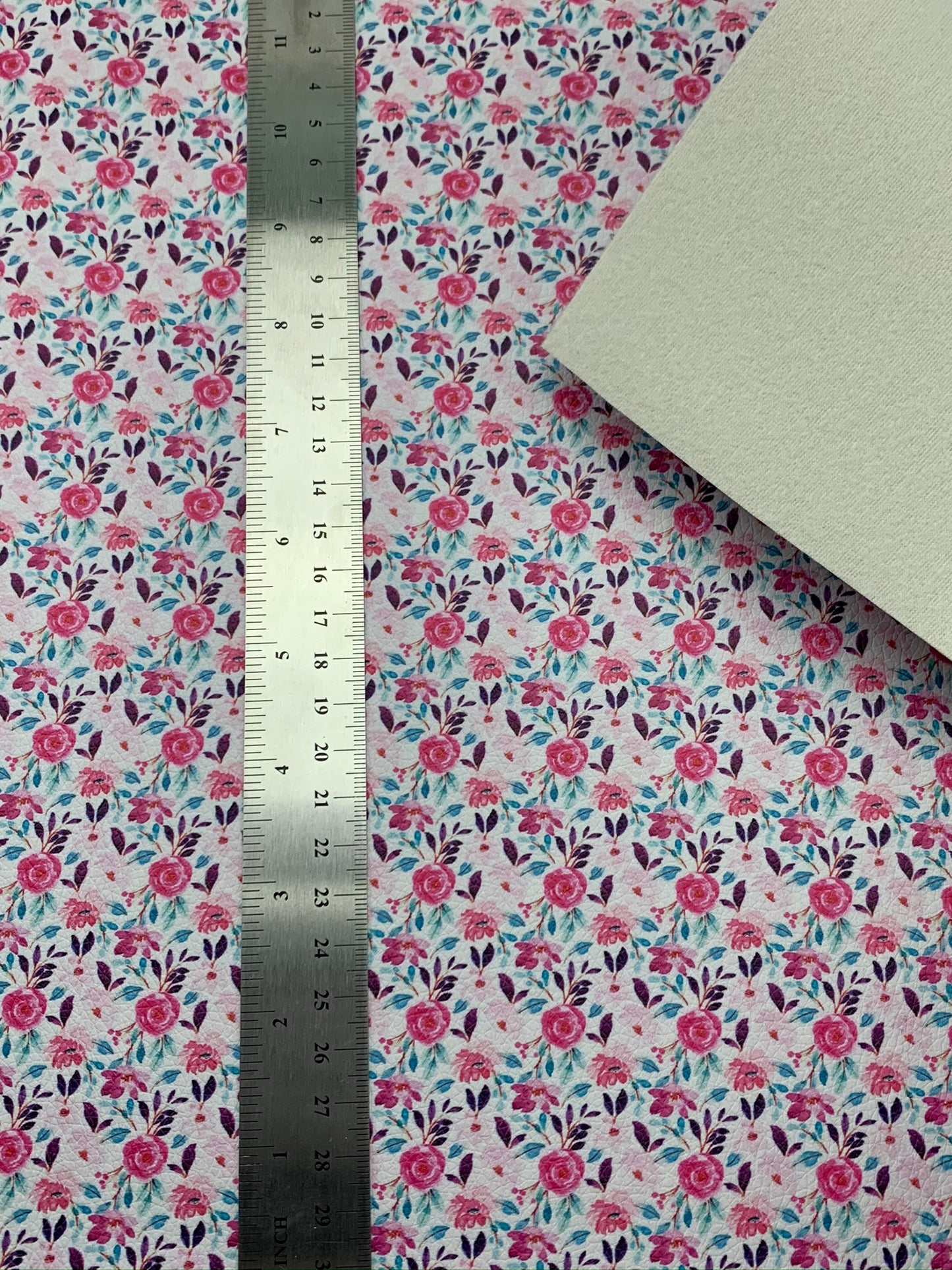 Floral Pebble Vegan Leather Sheet