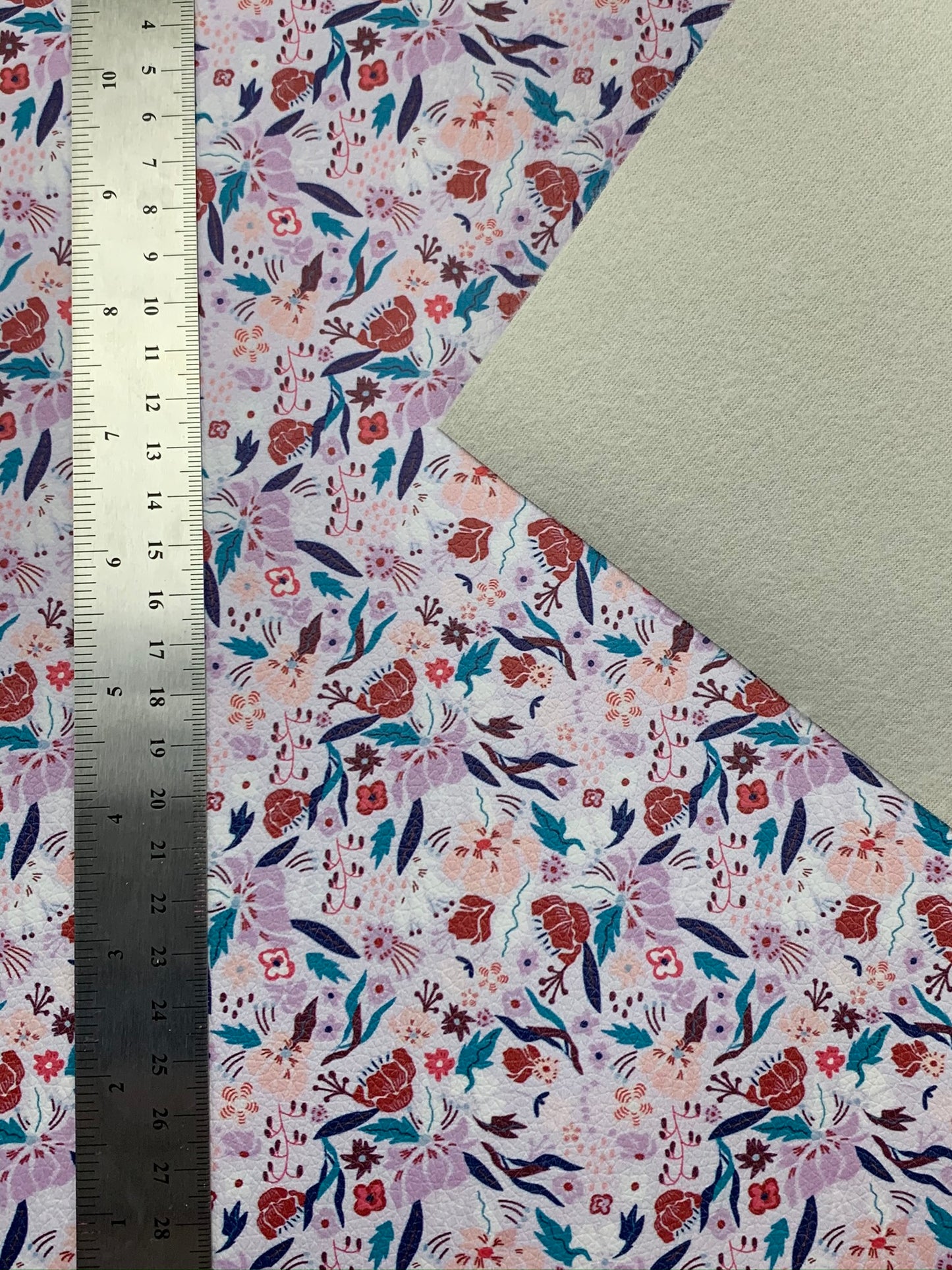 Floral Pebble Vegan Leather Sheet