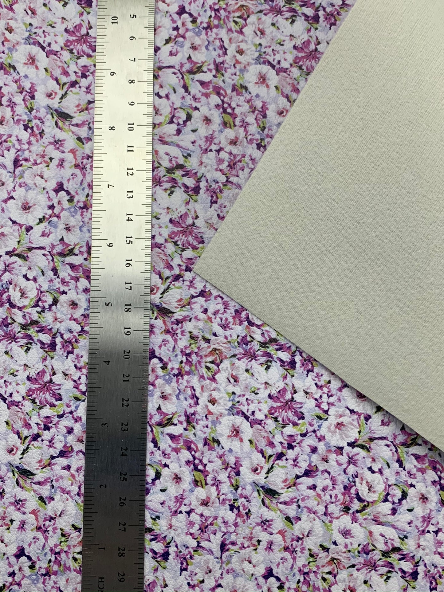 Floral Pebble Vegan Leather Sheet