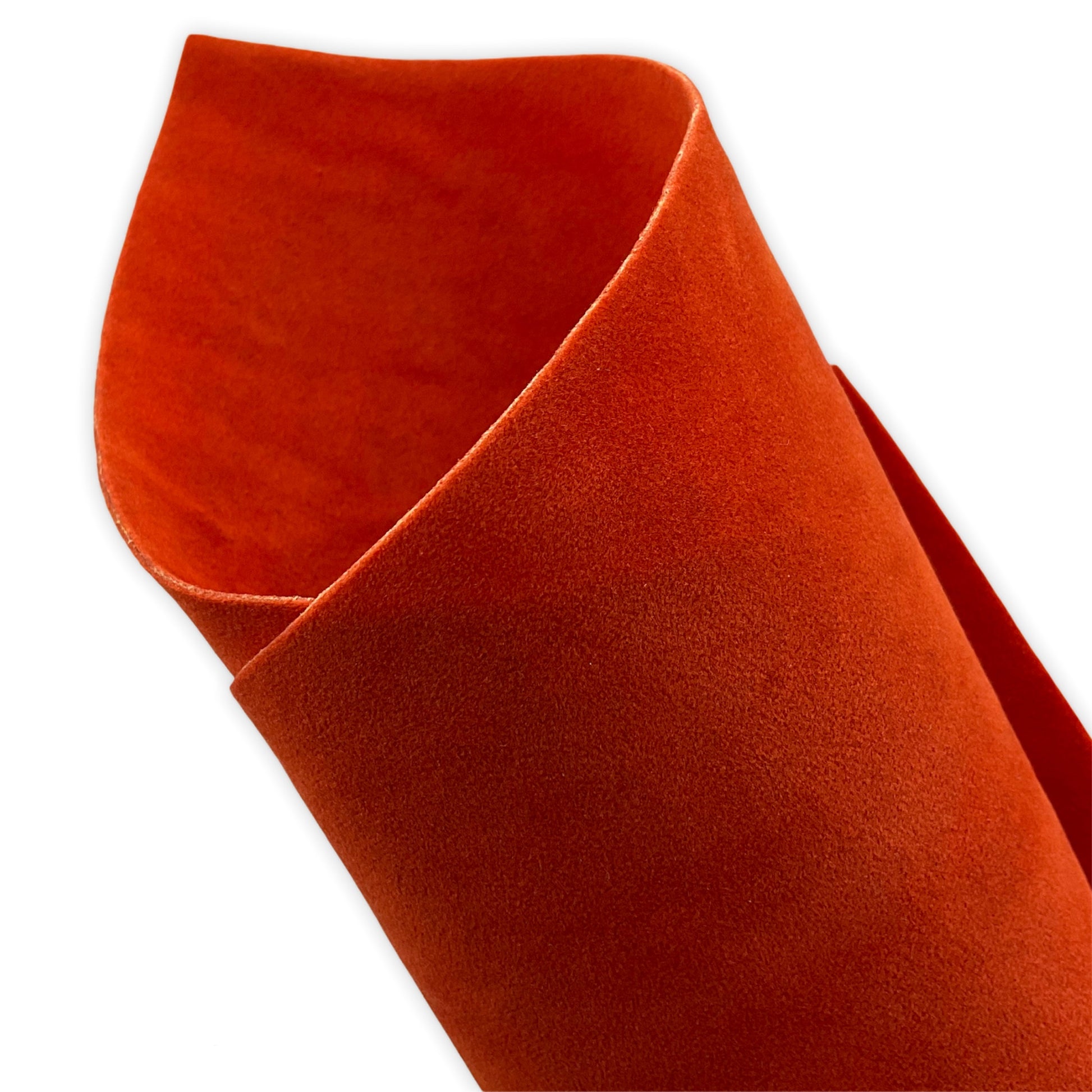 Blood Orange Double Sided Faux Suede Fabric Sheet