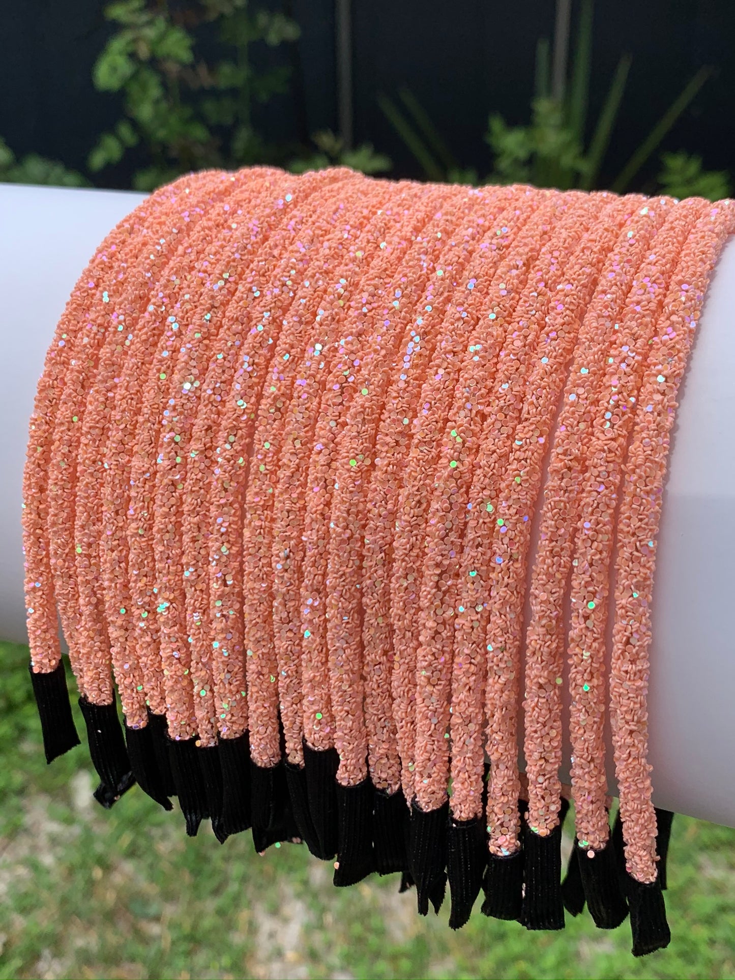 Peach Chunky Glitter Headband
