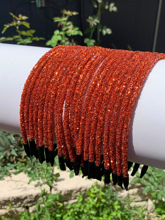 Blood Orange Chunky Glitter Headband