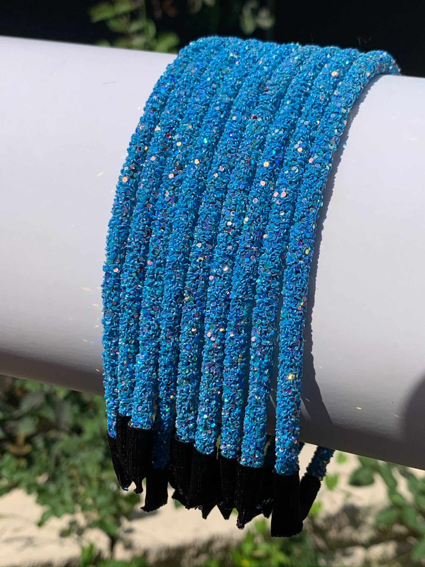 Blue AB Chunky Glitter Headband