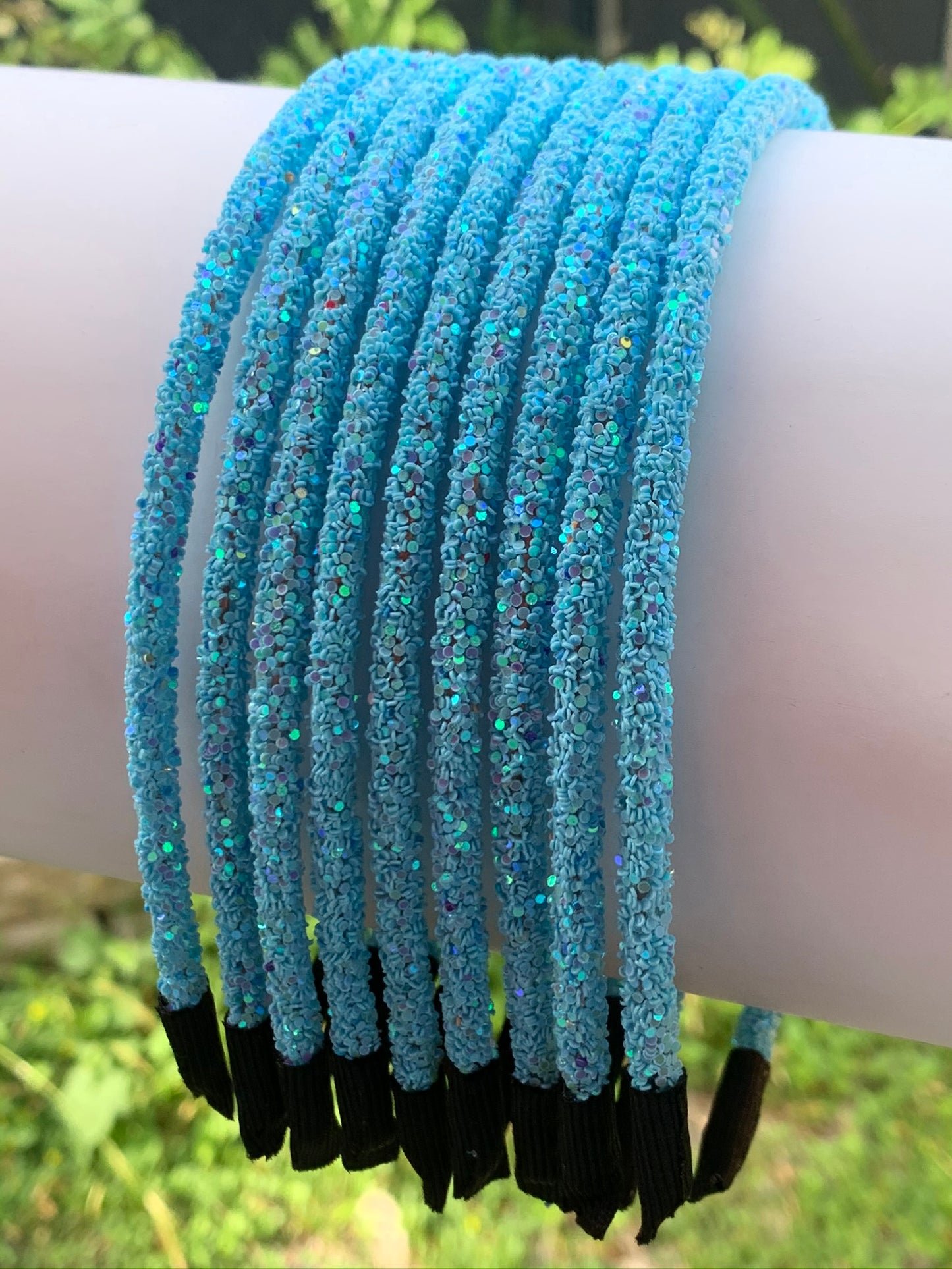 Sky Blue Chunky Glitter Headband