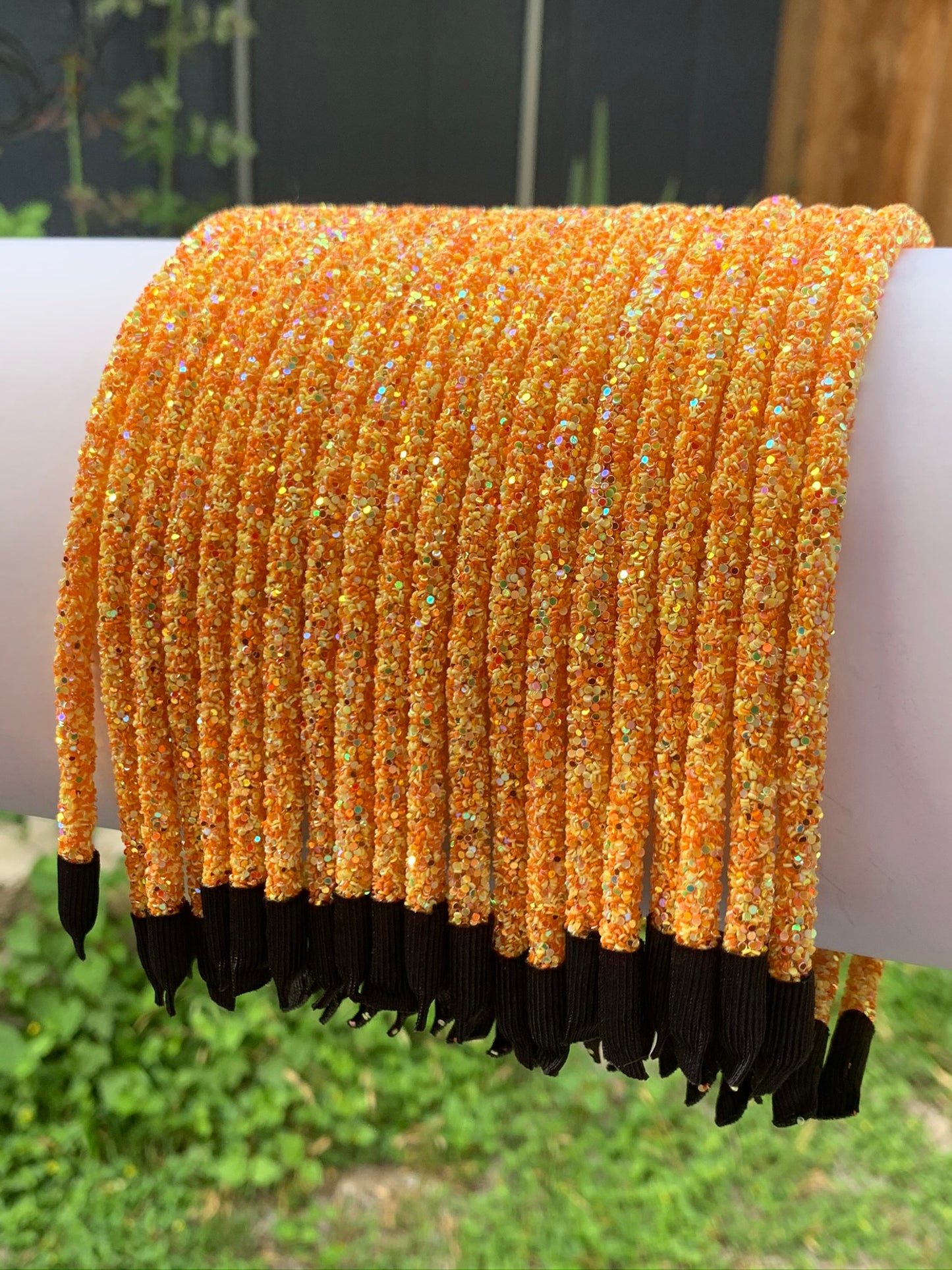 Yellow Orange Glitter Headband