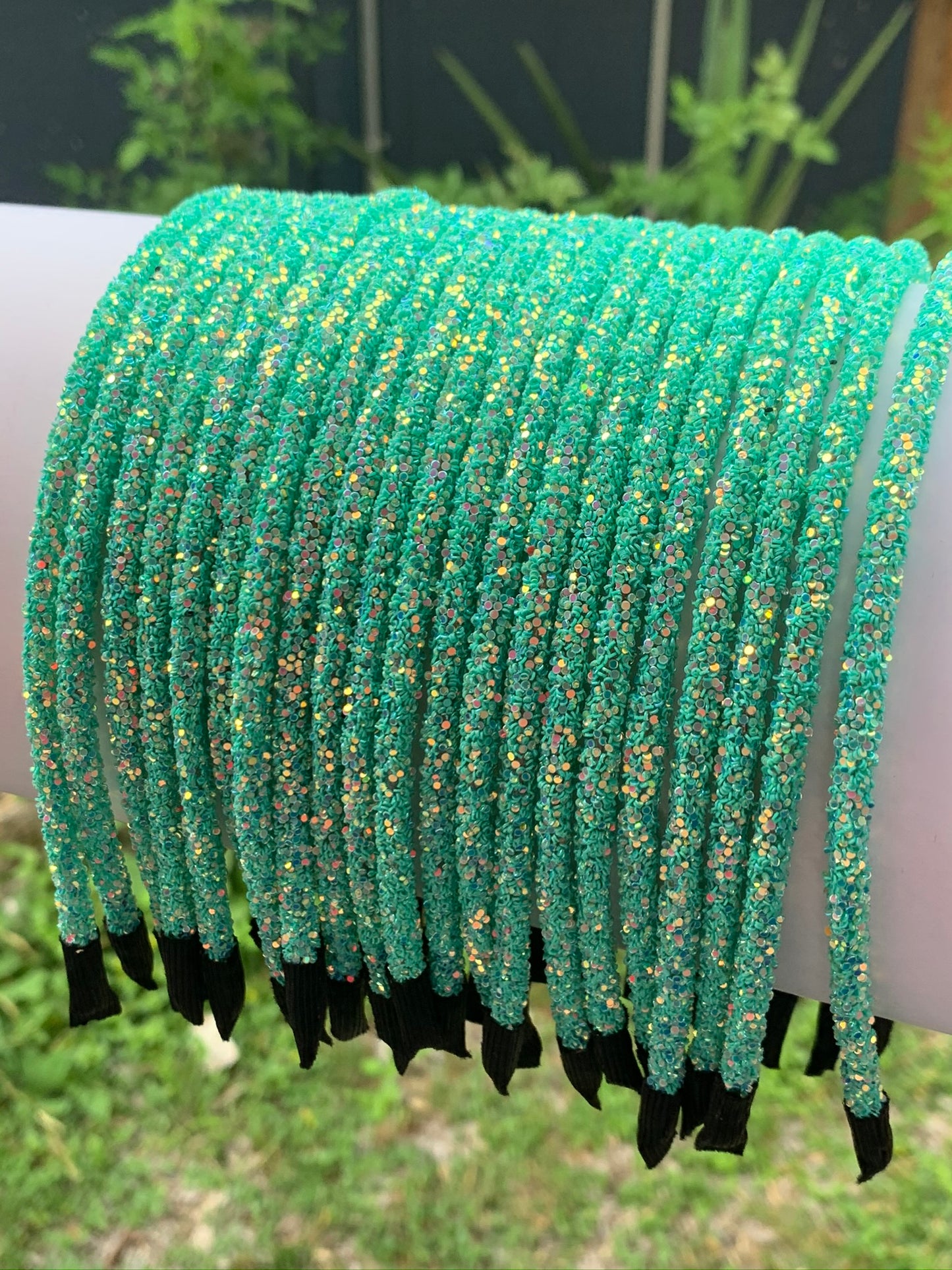 RESTOCKED! Green AB Glitter Headband