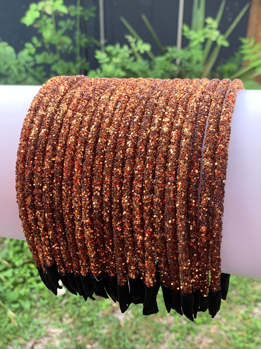 Copper Brown Glitter Headband