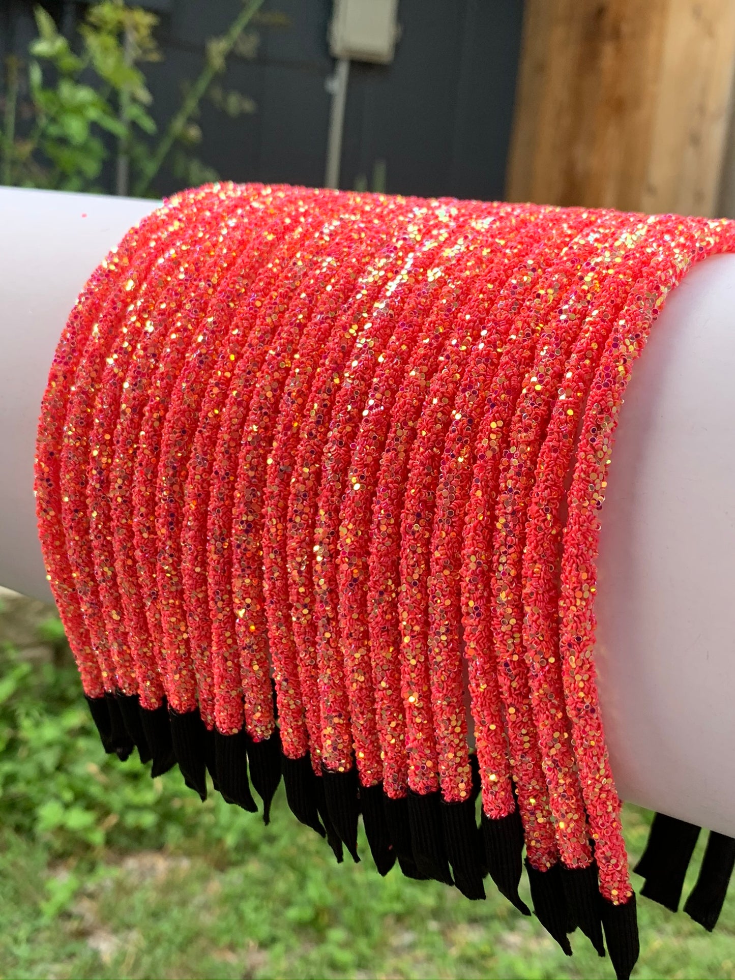 Salmon Orange AB Glitter Headband