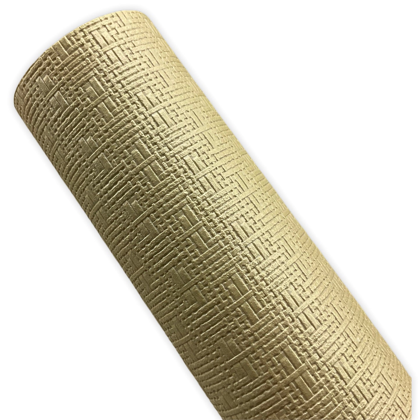 Pearly Yellow Basket Weave Embossed Textured Faux Leather Sheet
