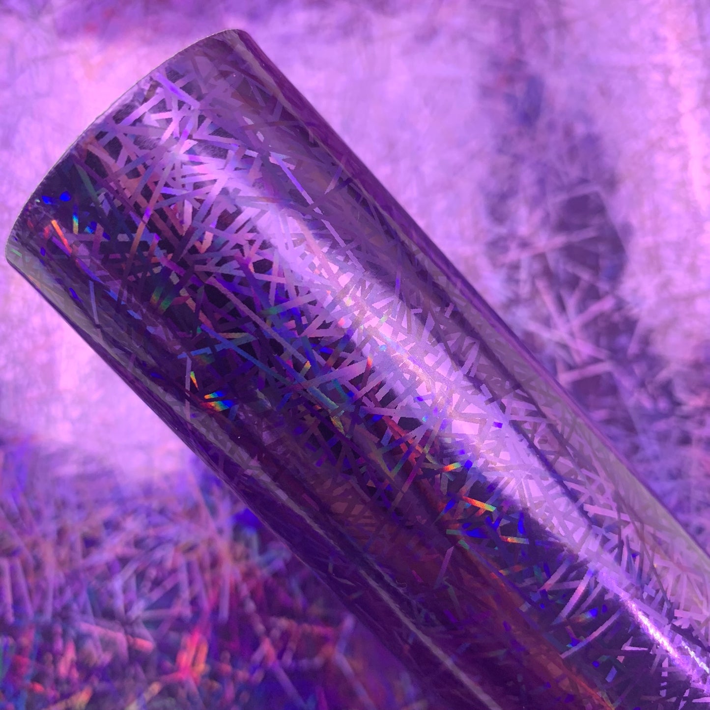 Purple Laser Patent Faux Leather Sheet