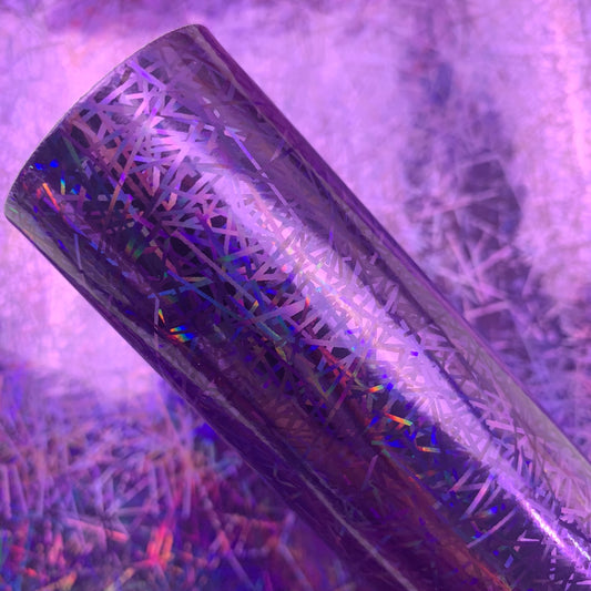 Purple Laser Patent Faux Leather Sheet