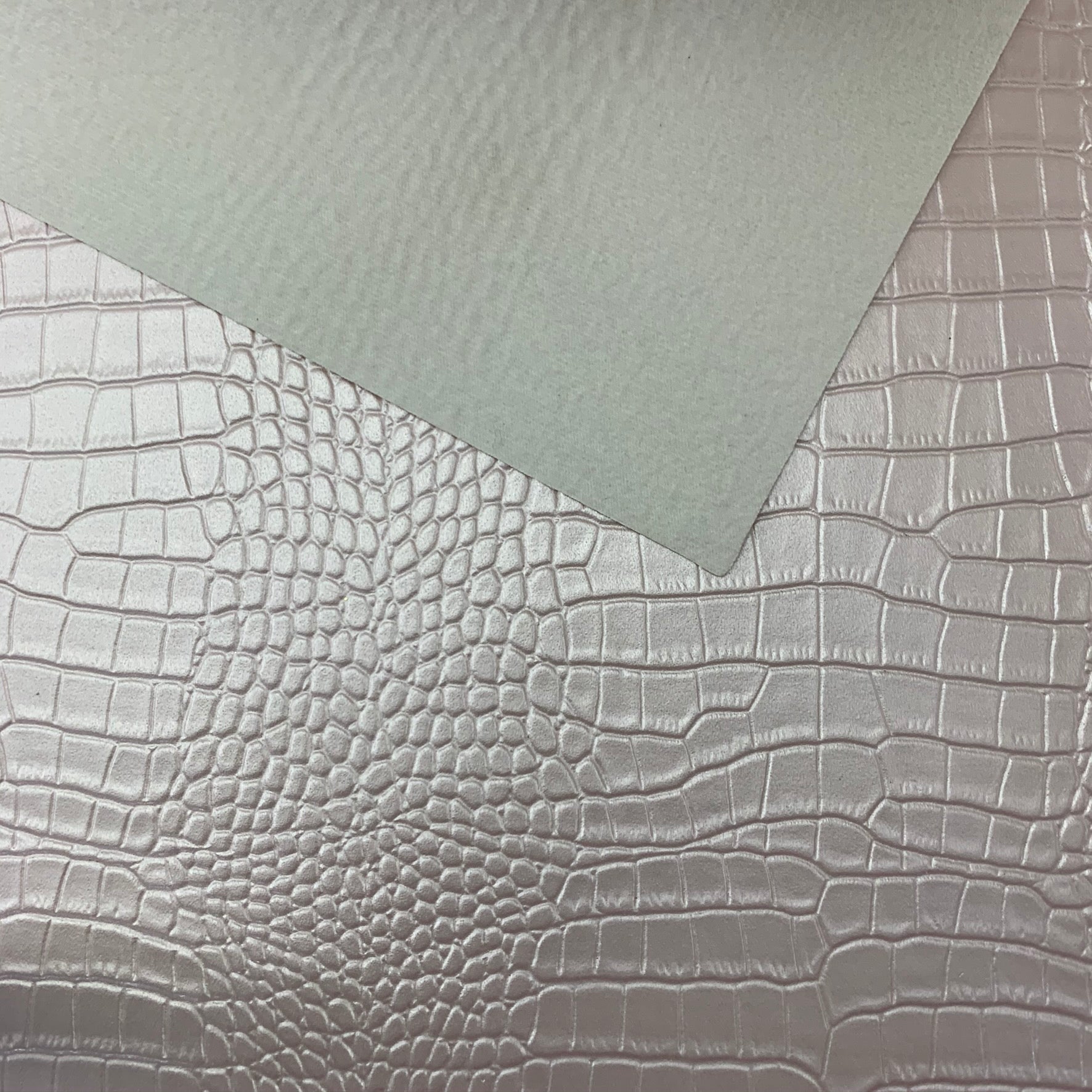 Pearl Rose Crocodile Textured Faux Leather Sheet