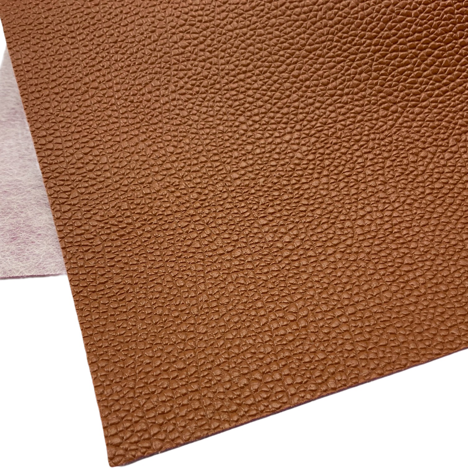 Brown Thick Litchi Faux Leather Sheet