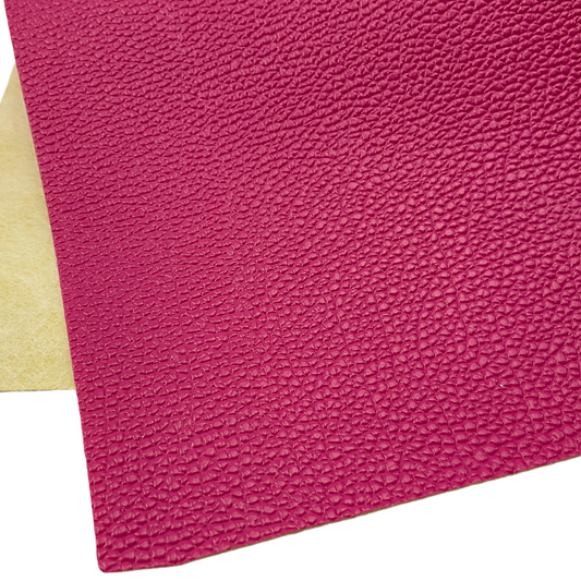 Pink Thick Litchi Faux Leather Sheet