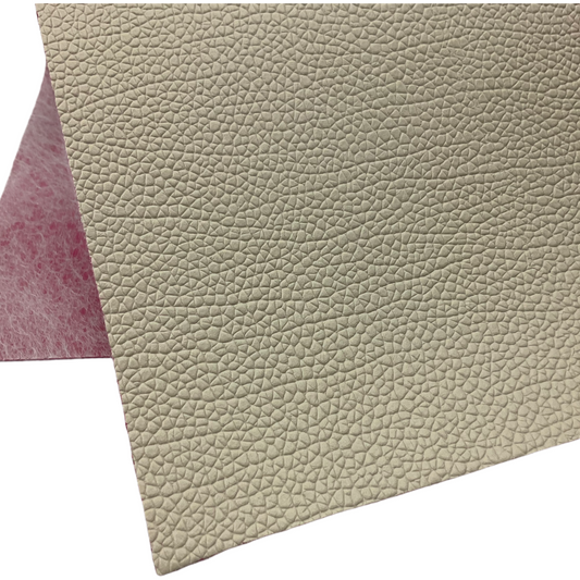 Khaki Thick Litchi Faux Leather Sheet