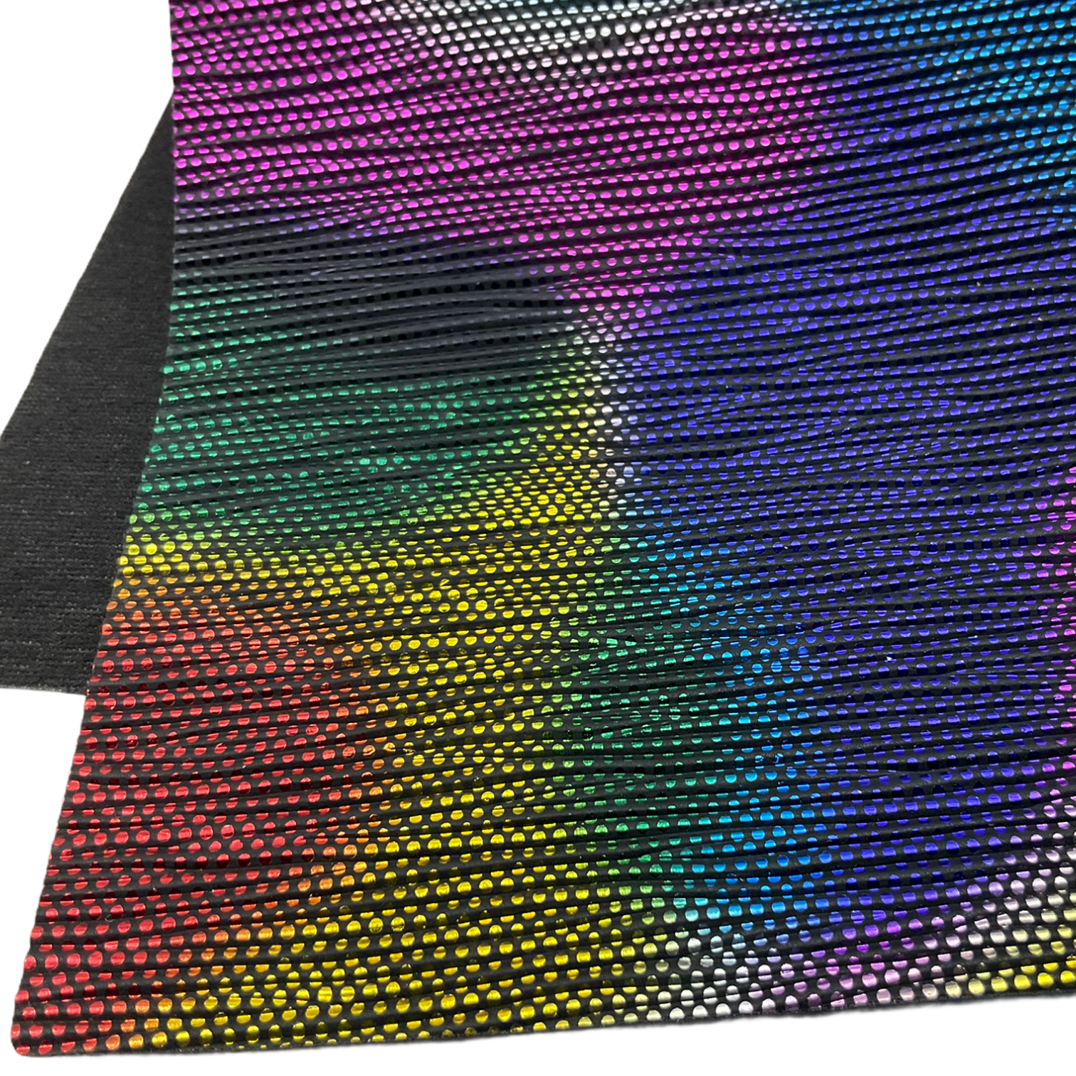 Multicolor Laser Iridescent Textured Faux Leather Sheet