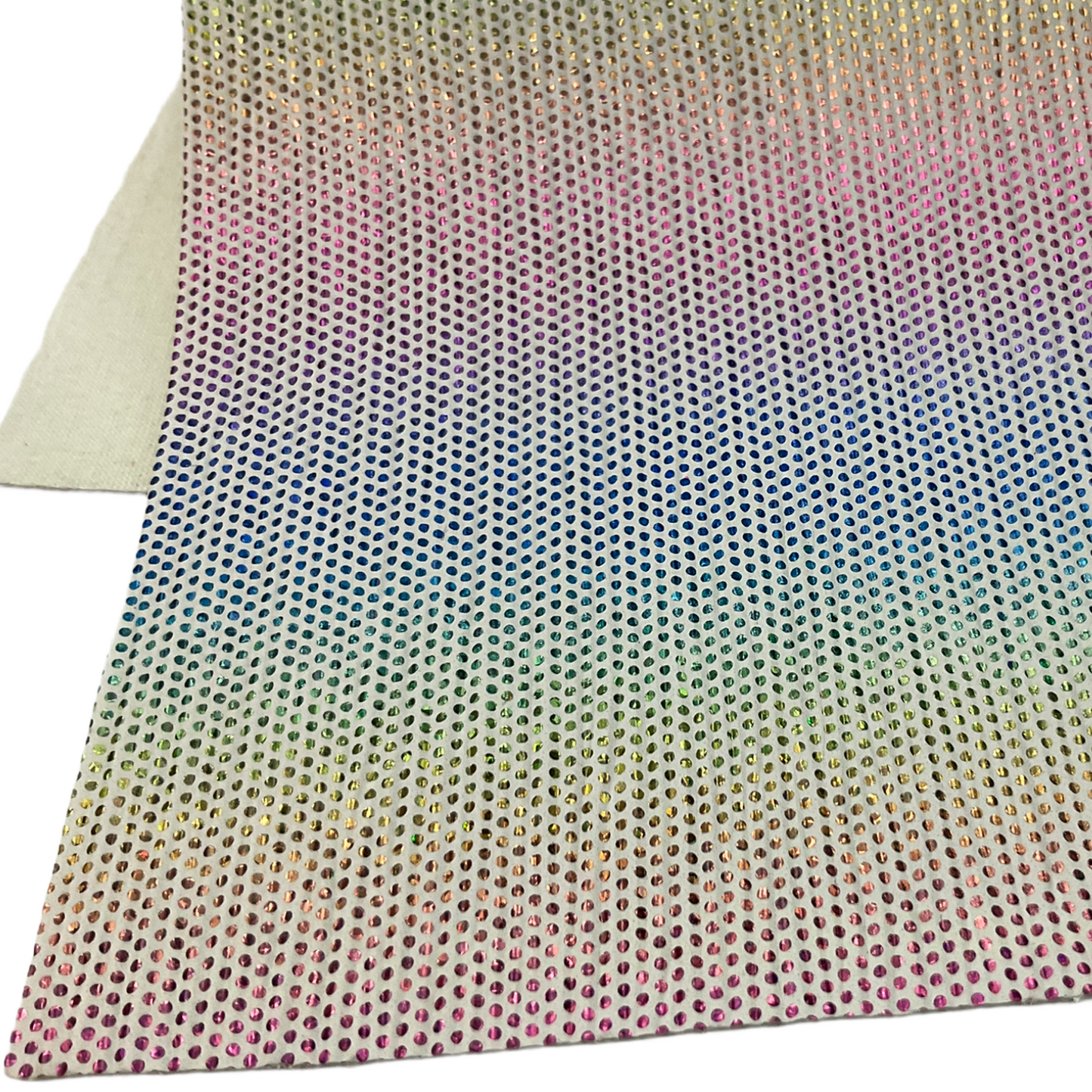 Multicolor Laser Iridescent Textured Faux Leather Sheet