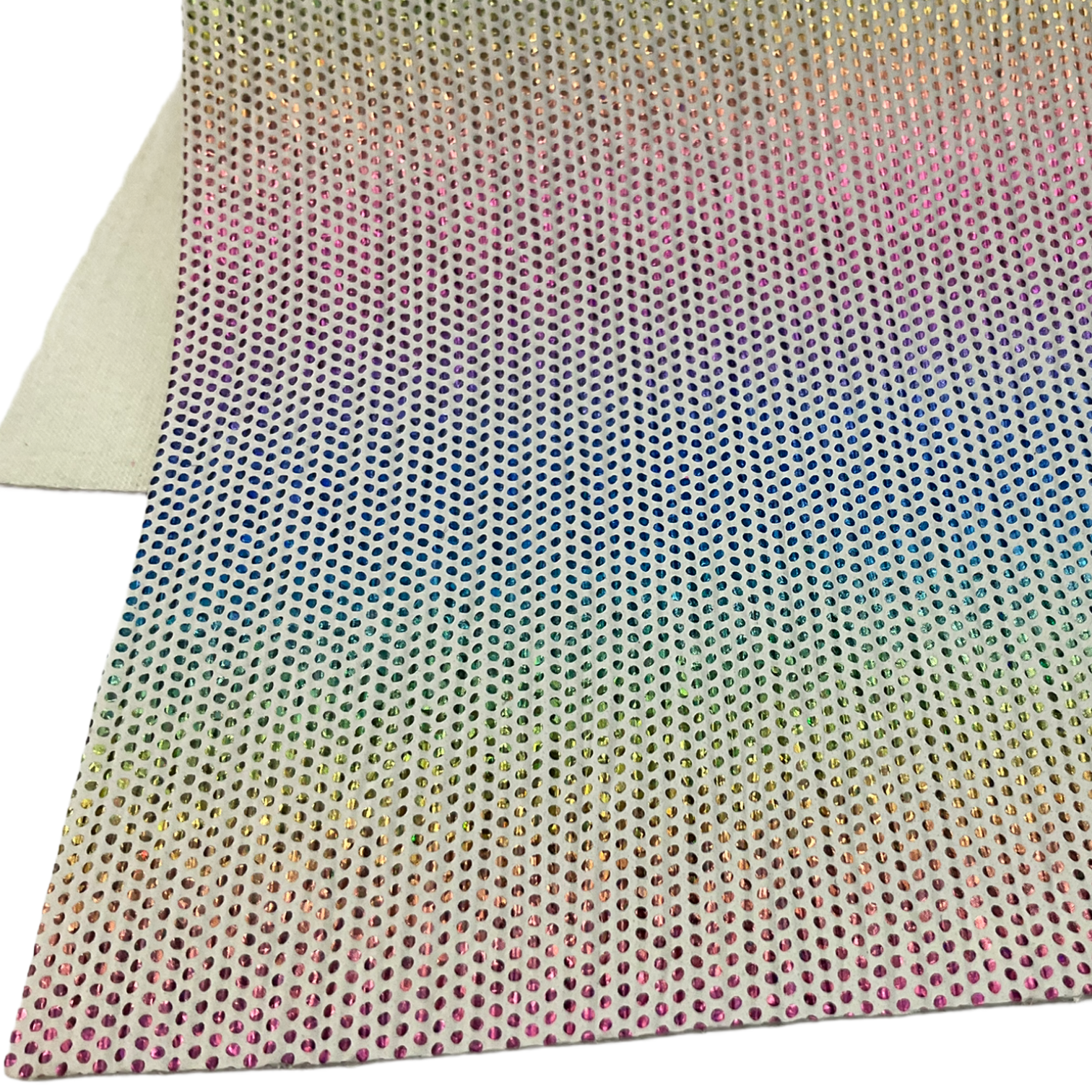 Multicolor Laser Iridescent Textured Faux Leather Sheet