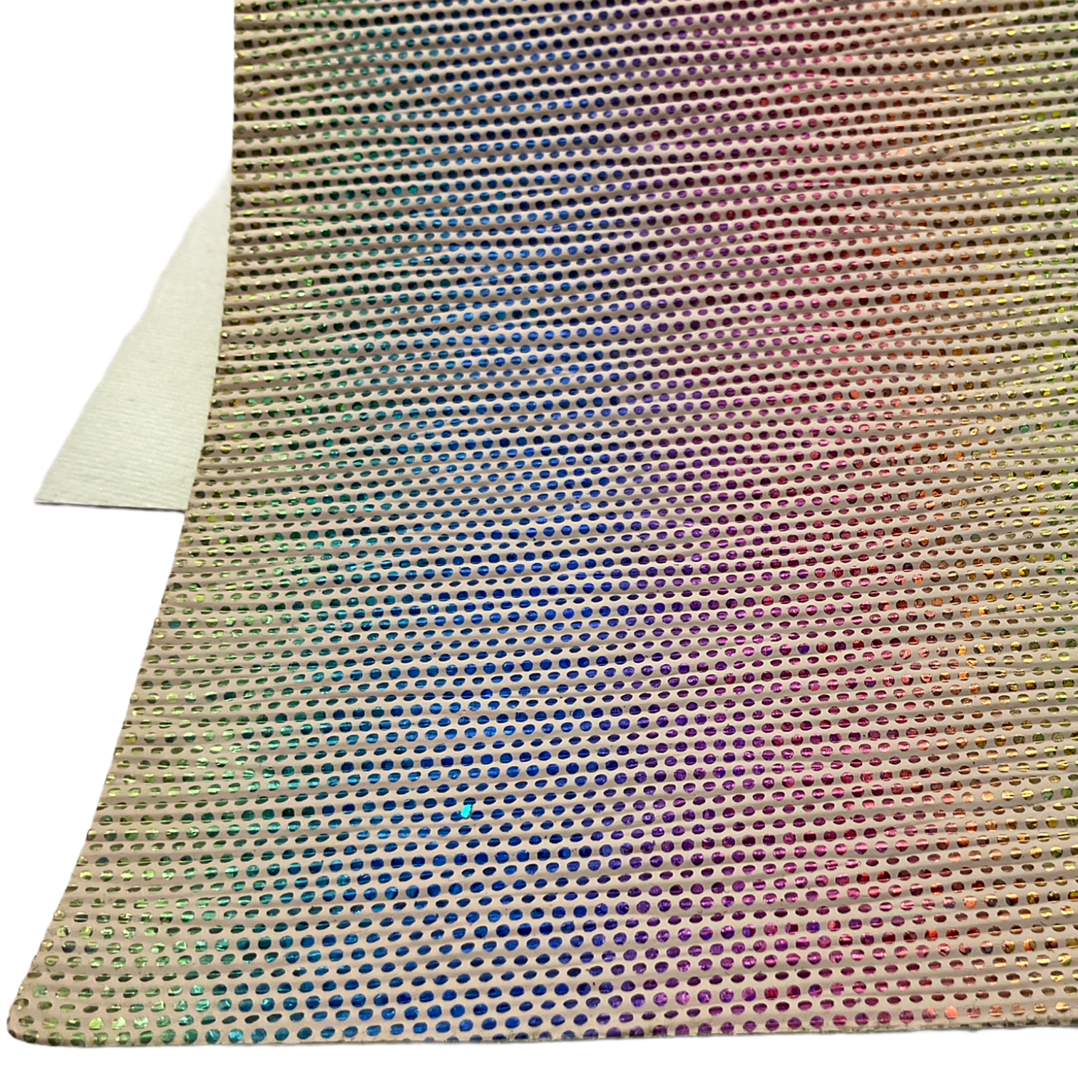 Multicolor Laser Iridescent Textured Faux Leather Sheet