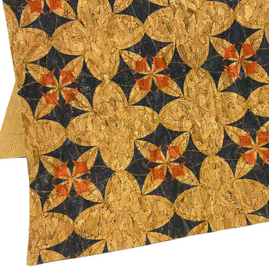 Geometric Print Cork Wood Paper Thin Sheet