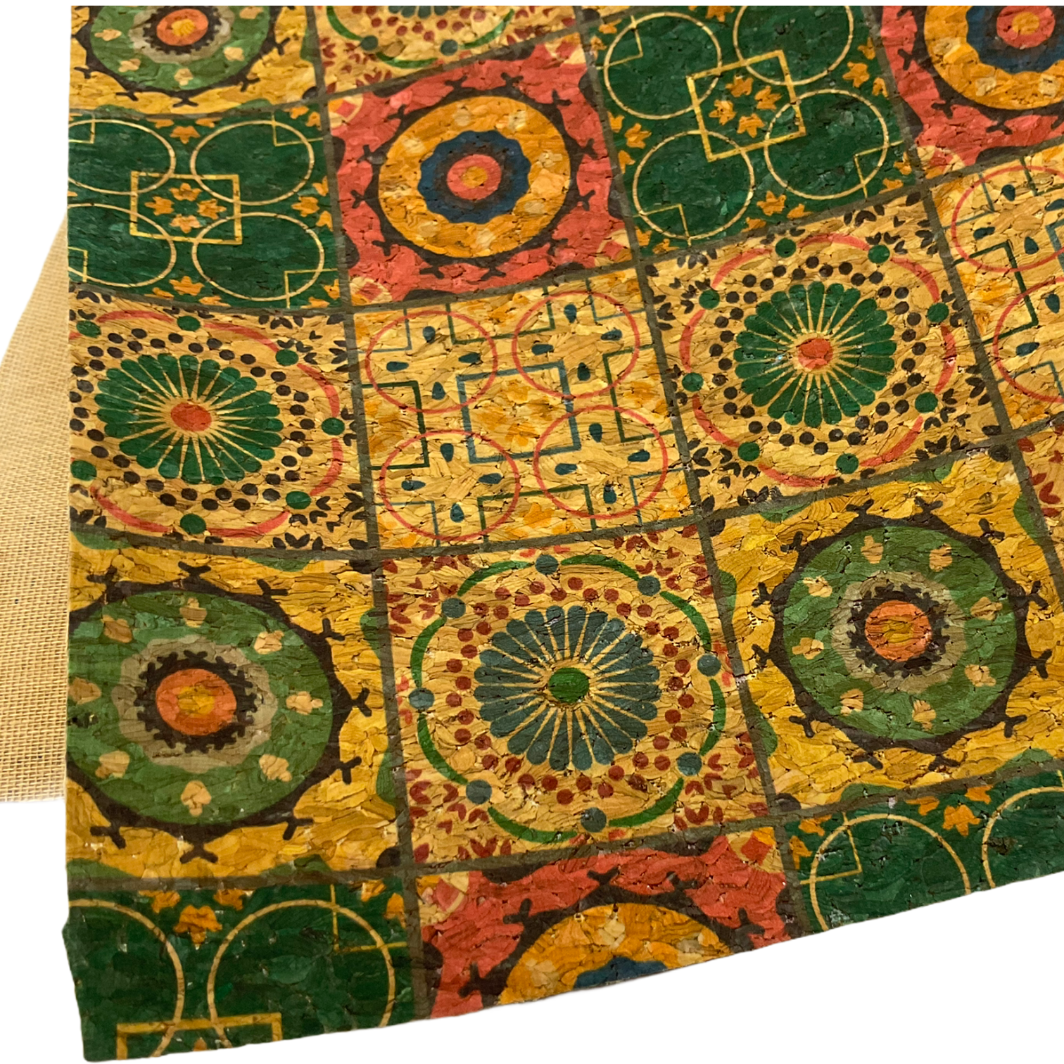 Geometric Print Cork Wood Paper Thin Sheet