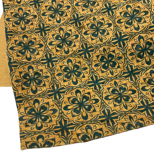 Geometric Print Cork Wood Paper Thin Sheet