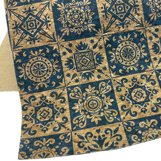 Geometric Print Cork Wood Paper Thin Sheet