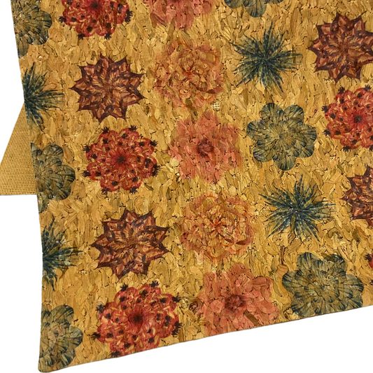 Geometric Print Cork Wood Paper Thin Sheet