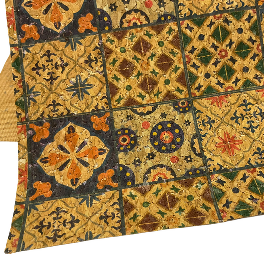 Geometric Print Cork Wood Paper Thin Sheet