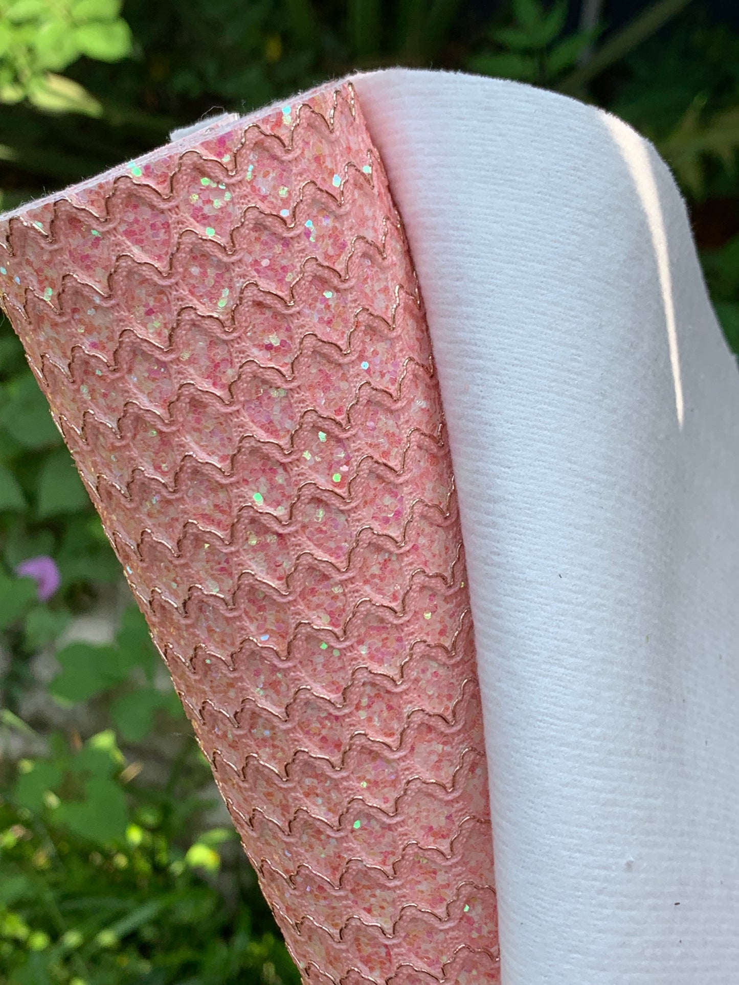 Light Pink Laced Chunky Glitter Canvas PREMIUM