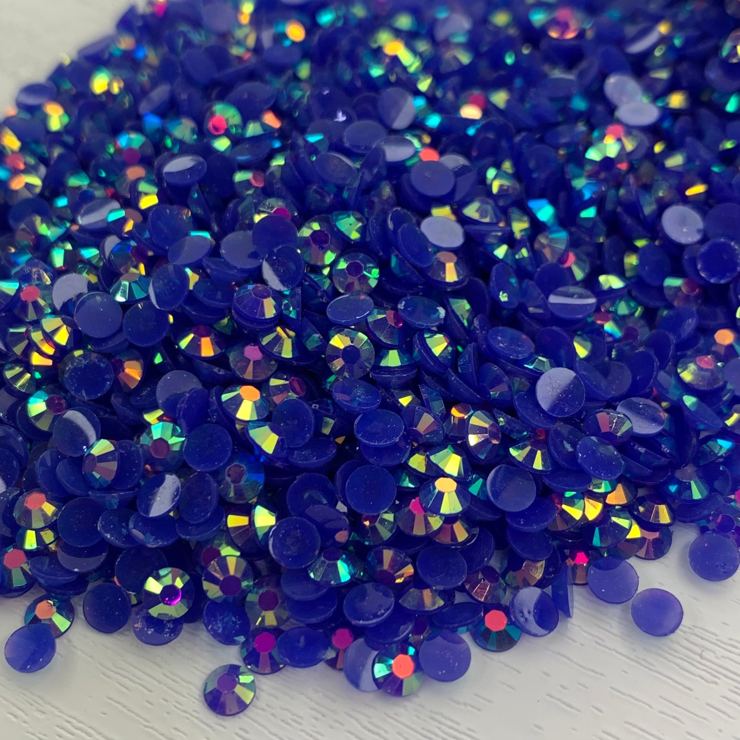 Sapphire AB | Premium Jelly Resin Rhinestones | Non Hotfix | 3mm, 4mm or 5mm | Flatback