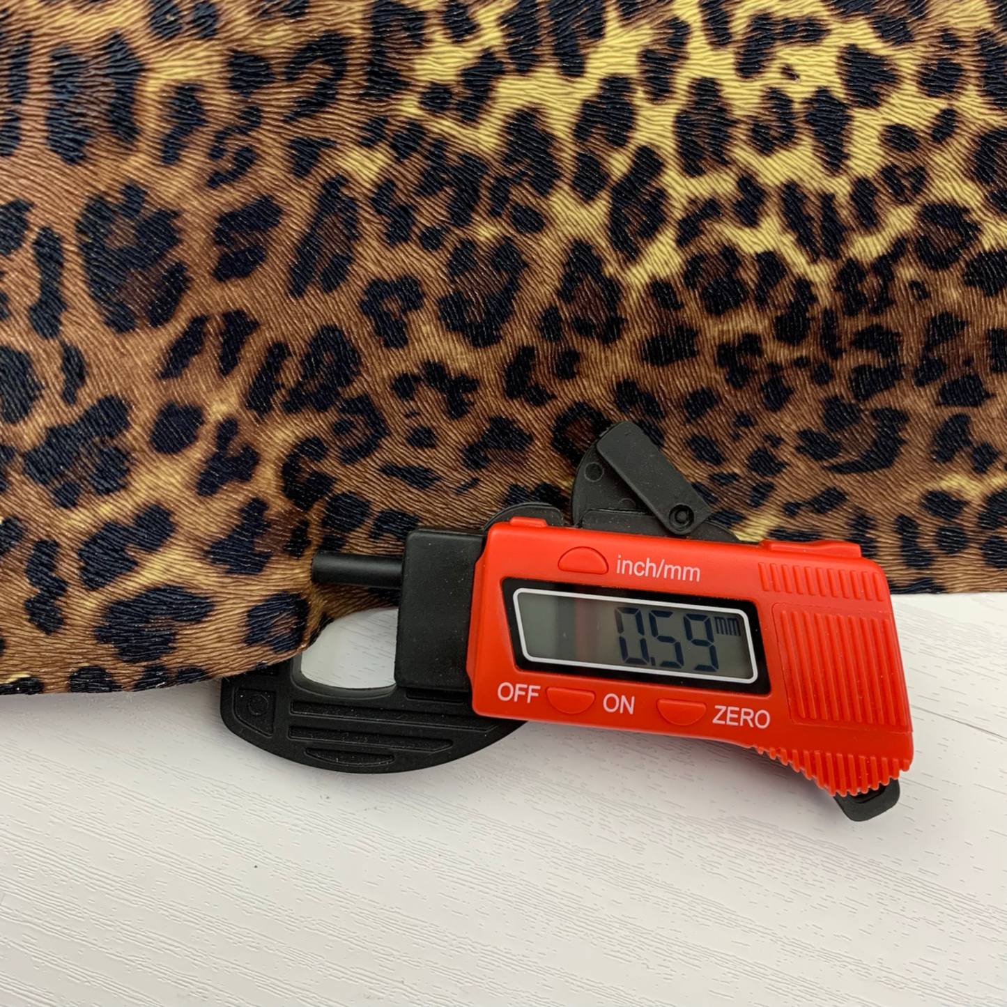 Cheetah Leopard Hair Textured .6mm Faux Leather