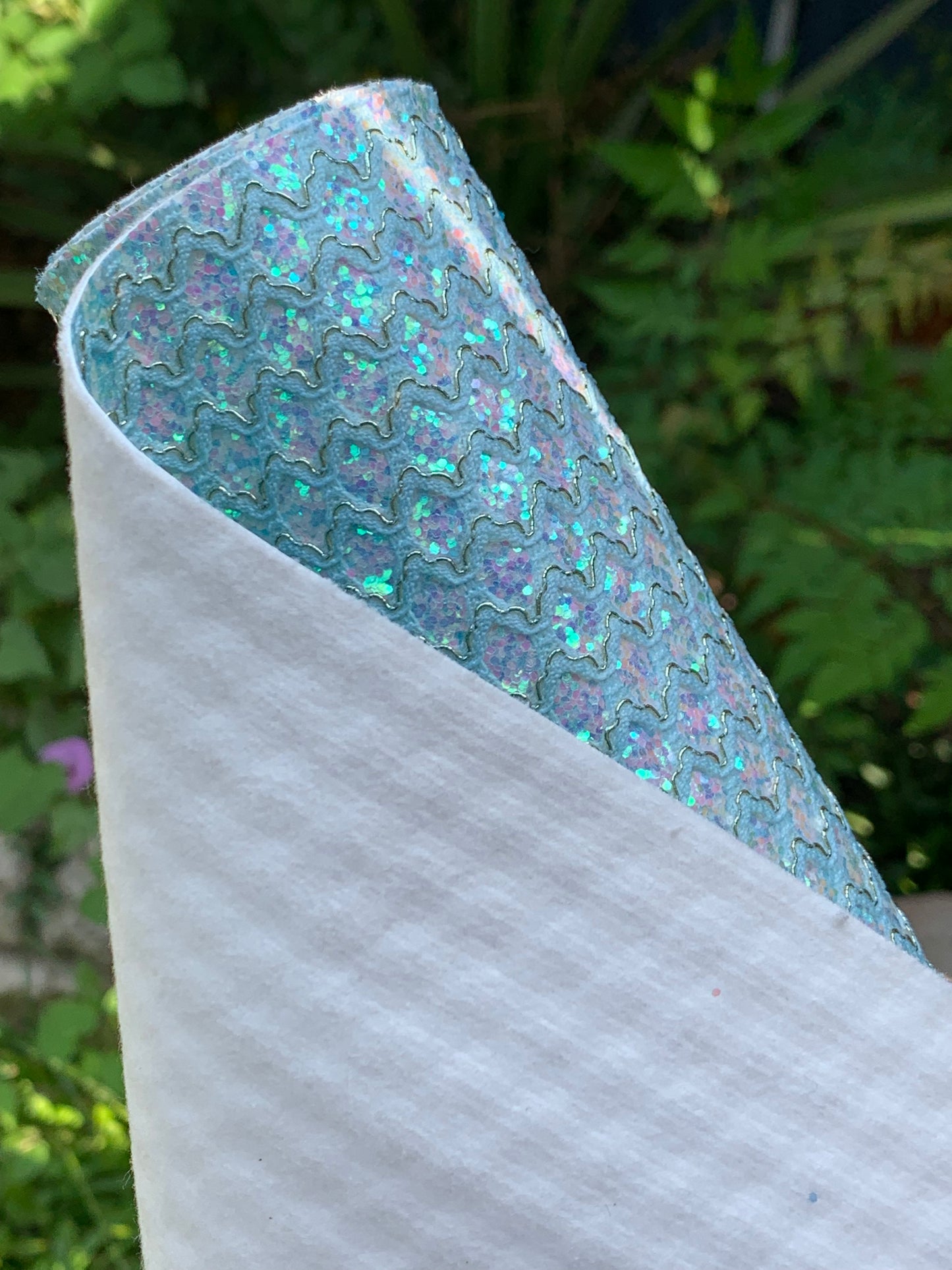 Blue Laced Chunky Glitter Canvas PREMIUM